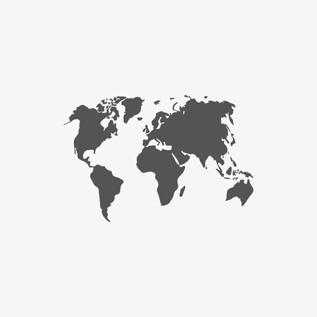 world map icon stock illustration flat designのイラスト素材