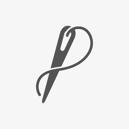 needle and thread icon stock illustration flat designのイラスト素材