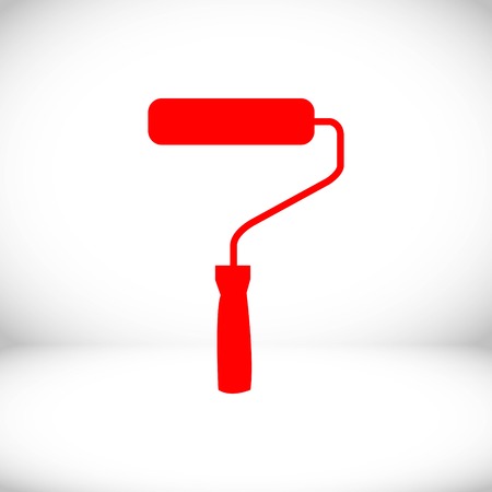 roller icon stock vector illustration flat designのイラスト素材