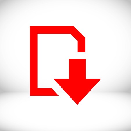 download icon stock vector illustration flat designのイラスト素材