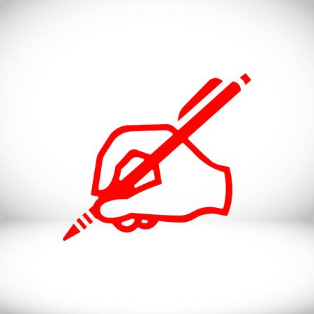 hand writing icon stock vector illustration flat designのイラスト素材