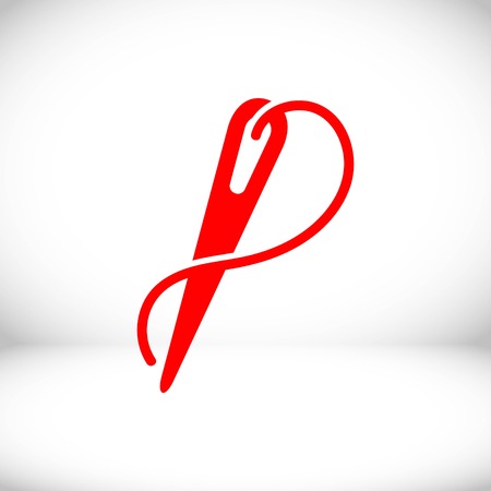 needle and thread icon stock vector illustration flat designのイラスト素材