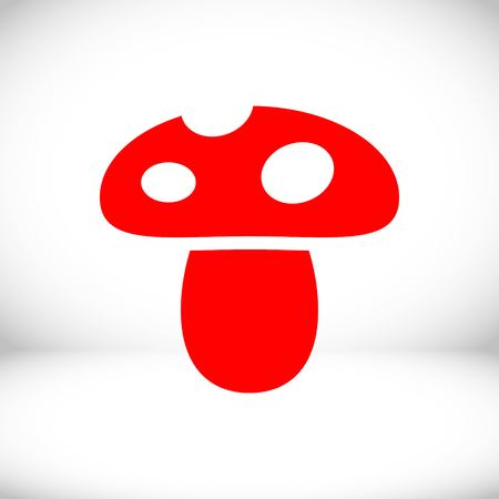 mushroom icon stock vector illustration flat designのイラスト素材