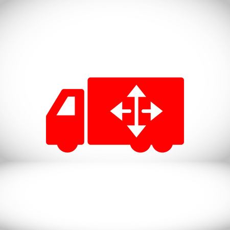 truck icon stock vector illustration flat designのイラスト素材