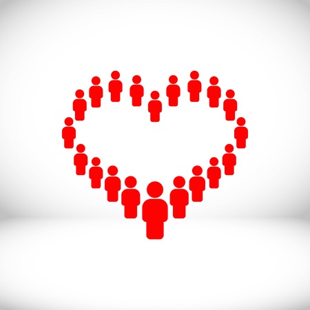 heart icon stock vector illustration flat designのイラスト素材