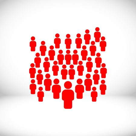 people with the leader icon stock vector illustration flat designのイラスト素材