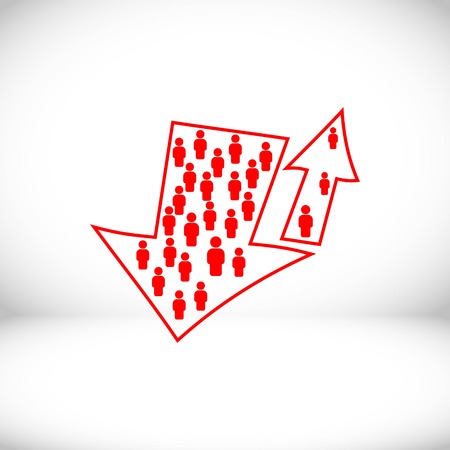 people with the leader icon stock vector illustration flat designのイラスト素材