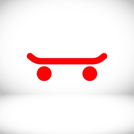 skateboard side view icon stock vector illustration flat designのイラスト素材