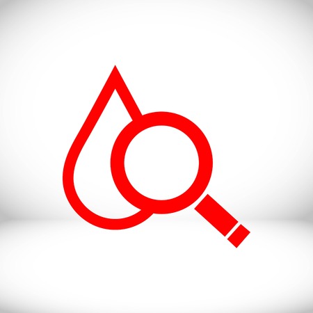 drop search icon, vector illustration. Flat design styleのイラスト素材