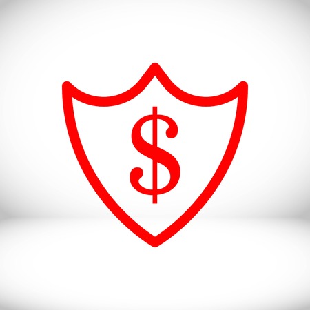 protection money icon stock vector illustration flat designのイラスト素材