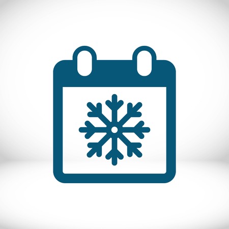 winter calendar icon stock vector illustration flat designのイラスト素材