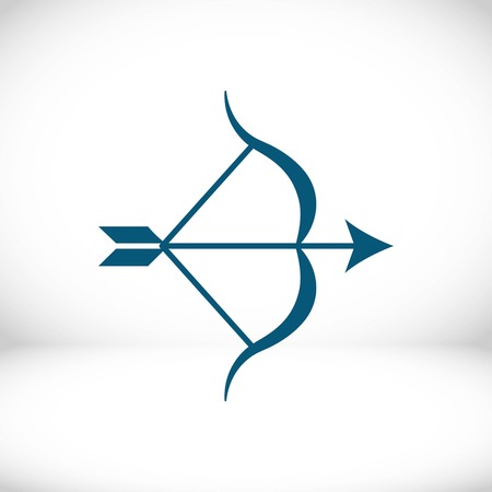 Archery Arrow Target Equipment Sport Icon Flat Vector Illustrationのイラスト素材