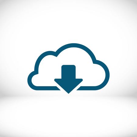 cloud download icon stock vector illustration flat designのイラスト素材