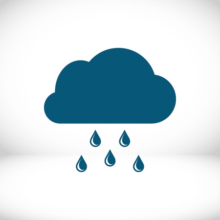 cloud with rain drops icon stock vector illustration flat designのイラスト素材