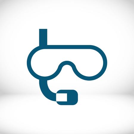 underwater Snorkelling icon stock vector illustration flat designのイラスト素材
