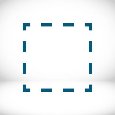 square dashed line icon stock vector illustration flat designのイラスト素材