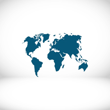 world map icon stock vector illustration flat designのイラスト素材