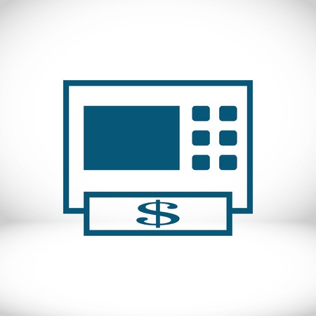 ATM icon stock vector illustration flat designのイラスト素材