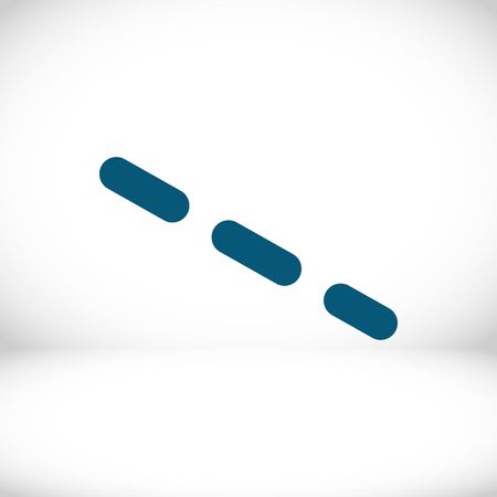 dash-dotted line icon stock vector illustration flat designのイラスト素材