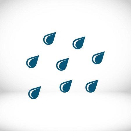 cloud with rain drops icon stock vector illustration flat designのイラスト素材