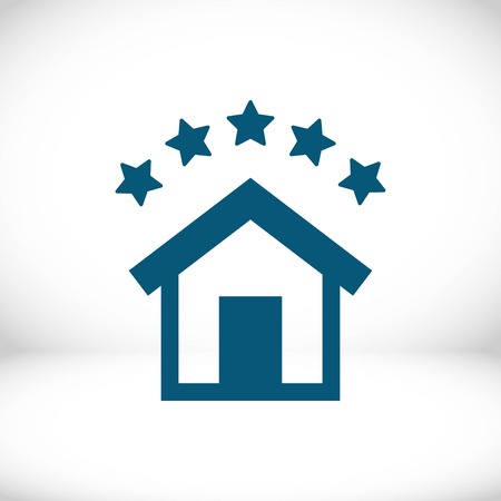 hotel icon stock vector illustration flat designのイラスト素材