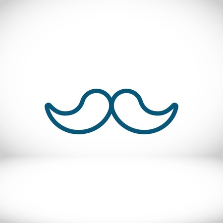mustache icon stock vector illustration flat designのイラスト素材