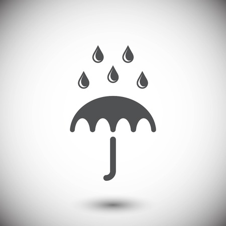 Umbrella vector icon. Rain protection symbol. Flat design styleのイラスト素材