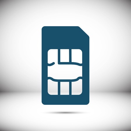 Sim card icon stock vector illustration flat designのイラスト素材