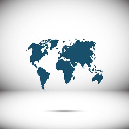 World map icon stock vector illustration flat designのイラスト素材