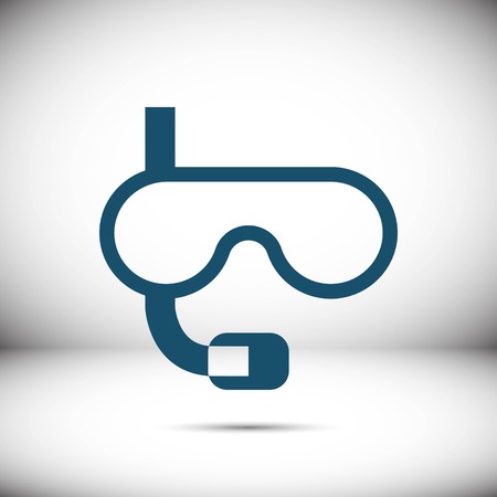 underwater Snorkelling icon stock vector illustration flat designのイラスト素材