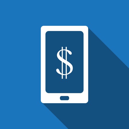 Smart phone with money dollars stock vector illustration flat designのイラスト素材