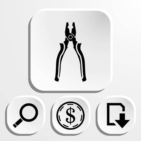 set icon flat design style vector illustrationのイラスト素材