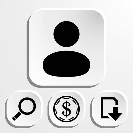 set icon flat design style vector illustrationのイラスト素材