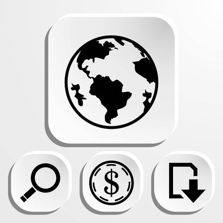 set icon flat design style vector illustrationのイラスト素材