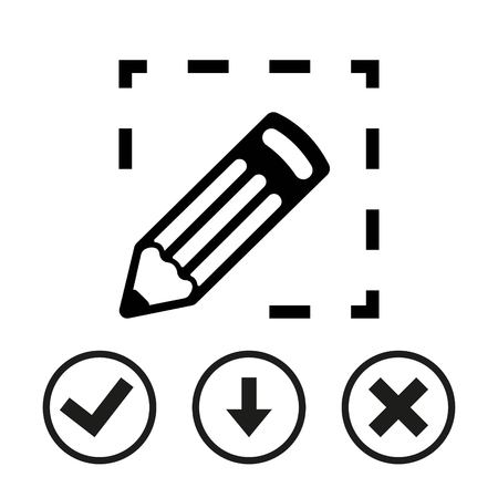 Pencil icon stock vector illustration flat designのイラスト素材