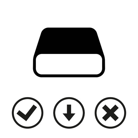 Hard drive icon stock vector illustration flat designのイラスト素材