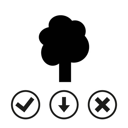 Tree icon stock vector illustration flat designのイラスト素材