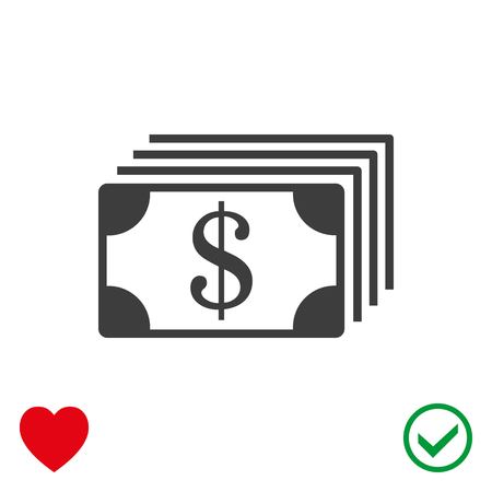 Dollar money icon stock vector illustration flat designのイラスト素材