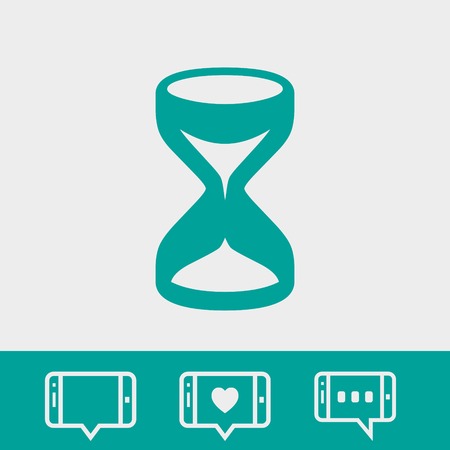 Hourglass icon stock vector illustration flat design