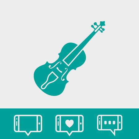 Violin icon stock vector illustration flat design.のイラスト素材