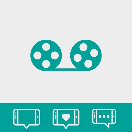 video icon stock vector illustration flat designのイラスト素材