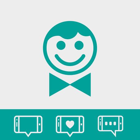 waiter icon stock vector illustration flat designのイラスト素材