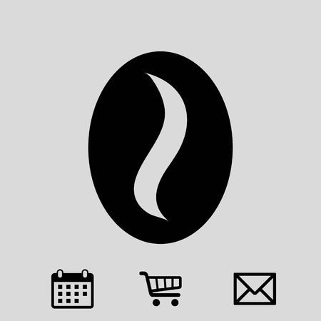Coffee beans icon  stock vector illustration flat designのイラスト素材