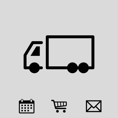 Truck icon stock vector illustration flat design.のイラスト素材