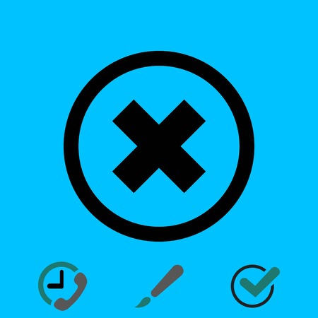 Delete icon stock vector illustration flat designのイラスト素材