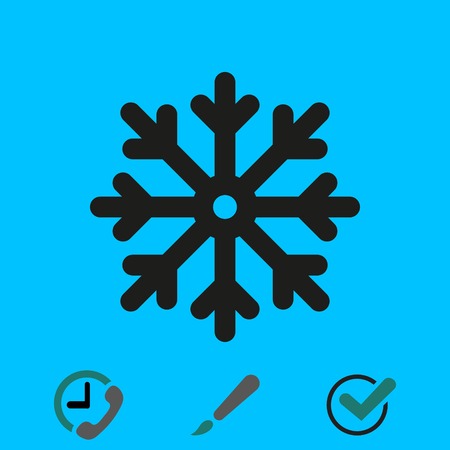 Snowflake icon stock vector illustration flat designのイラスト素材
