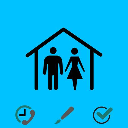 home icon stock vector illustration flat designのイラスト素材