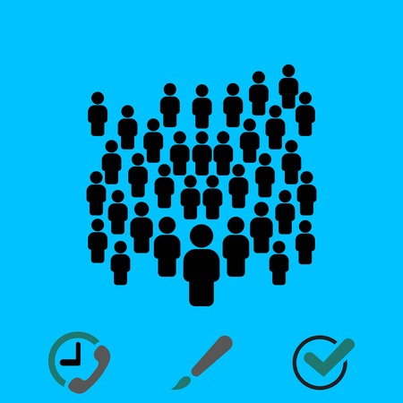 People with the leader icon stock illustration flat design.のイラスト素材