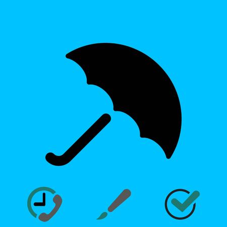 Umbrella vector icon. Rain protection symbol. Flat design styleのイラスト素材