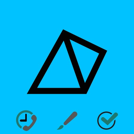 pyramid icon stock vector illustration flat designのイラスト素材